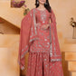 Embroidered Fox Georgette Kurta Sharara Set