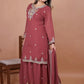 Embroidered Fox Georgette Kurta Sharara Set