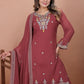 Embroidered Fox Georgette Kurta Sharara Set