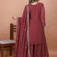 Embroidered Fox Georgette Kurta Sharara Set