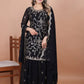 Embroidered Fox Georgette Kurta Sharara Set