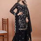 Embroidered Fox Georgette Kurta Sharara Set