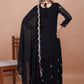 Embroidered Fox Georgette Kurta Sharara Set