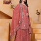 Embroidered Fox Georgette Kurta Sharara Set