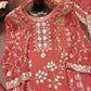 Embroidered Fox Georgette Kurta Sharara Set