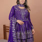 Embroidered Fox Georgette Kurta Sharara Set