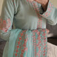Embroidered Fox Georgette Palazzo Suit
