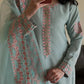 Embroidered Fox Georgette Palazzo Suit