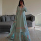 Embroidered Fox Georgette Palazzo Suit