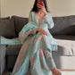 Embroidered Fox Georgette Palazzo Suit