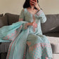 Embroidered Fox Georgette Palazzo Suit