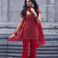 Embroidered Fox Georgette Palazzo Suit Set