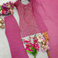 Embroidered Fox Georgette Palazzo Suit Set