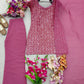 Embroidered Fox Georgette Palazzo Suit Set