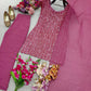 Embroidered Fox Georgette Palazzo Suit Set