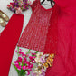 Embroidered Fox Georgette Palazzo Suit Set