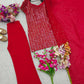 Embroidered Fox Georgette Palazzo Suit Set