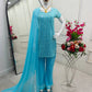 Embroidered Fox Georgette Palazzo Suit Set