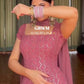 Embroidered Fox Georgette Palazzo Suit Set