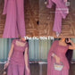 Embroidered Fox Georgette Palazzo Suit Set