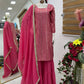 Embroidered Fox Georgette Palazzo Suit with Dupatta