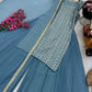 Embroidered Fox Georgette Palazzo Suit with Dupatta
