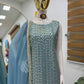 Embroidered Fox Georgette Palazzo Suit with Dupatta