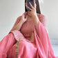 Embroidered Fox Georgette Palazzo Suit with Dupatta