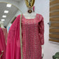 Embroidered Fox Georgette Palazzo Suit with Dupatta