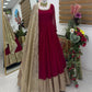 Embroidered Fox Georgette Party Wear Gown with Net Dupatta