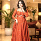 Embroidered Fox Georgette Umbrella Gown Set