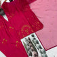 Embroidered French Crepe Farshi Palazzo Suit with Organza Dupatta