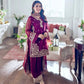 Embroidered French Crepe Palazzo Suit with Dupatta