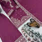 Embroidered French Crepe Palazzo Suit with Dupatta