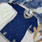 Embroidered French Crepe Top Palazzo Set with Organza Dupatta