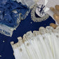 Embroidered French Crepe Top Palazzo Set with Organza Dupatta