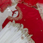 Embroidered French Crepe Top Palazzo Set with Organza Dupatta