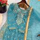 Embroidered GMY Silk Kurta Palazzo Set with Dupatta