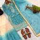 Embroidered GMY Silk Kurta Palazzo Set with Dupatta