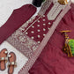 Embroidered GMY Silk Kurta Pant Set with Dupatta
