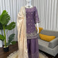 Embroidered GMY Silk Kurti Palazzo Set with Dupatta