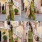 Embroidered GMY Silk Kurti Palazzo Set with Dupatta