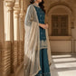 Embroidered GMY Silk Kurti Palazzo Set with Dupatta