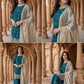 Embroidered GMY Silk Kurti Palazzo Set with Dupatta