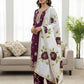 Embroidered GMY Silk Kurti Plazzo Set