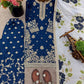 Embroidered GMY Silk Kurti Plazzo Set