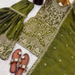 Embroidered GMY Silk Sharara Palazzo Set with Dupatta