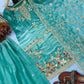 Embroidered GMY Silk Sharara Palazzo Set with Dupatta