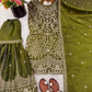 Embroidered GMY Silk Sharara Palazzo Set with Dupatta