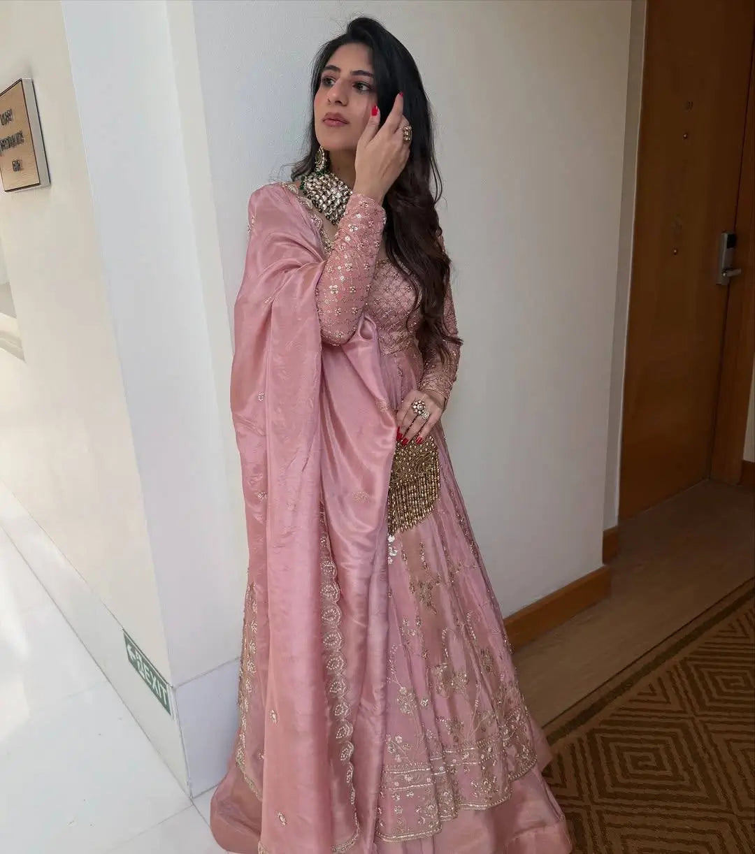 Embroidered GMY Silk Top Lehenga Set